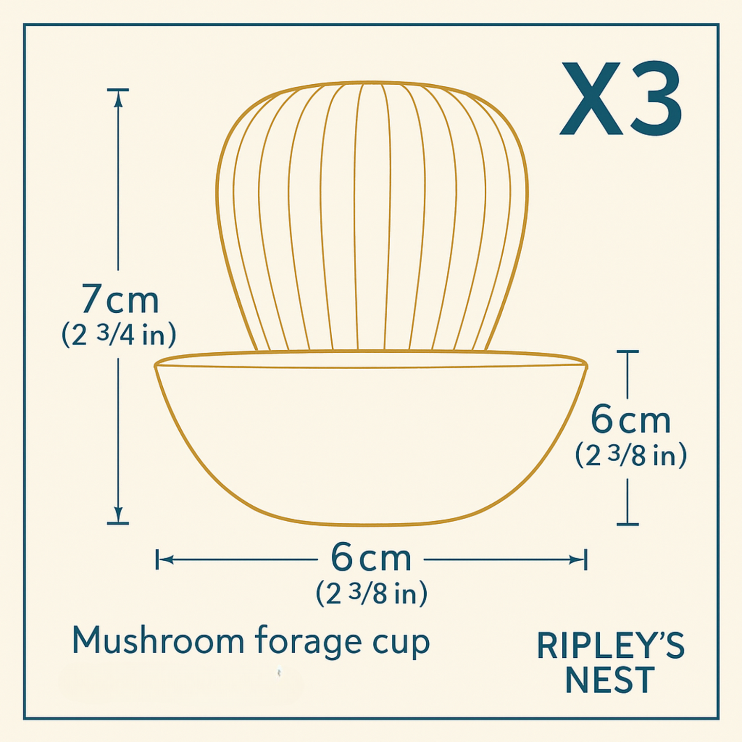 Mushroom Rat Foraging Toy Cups