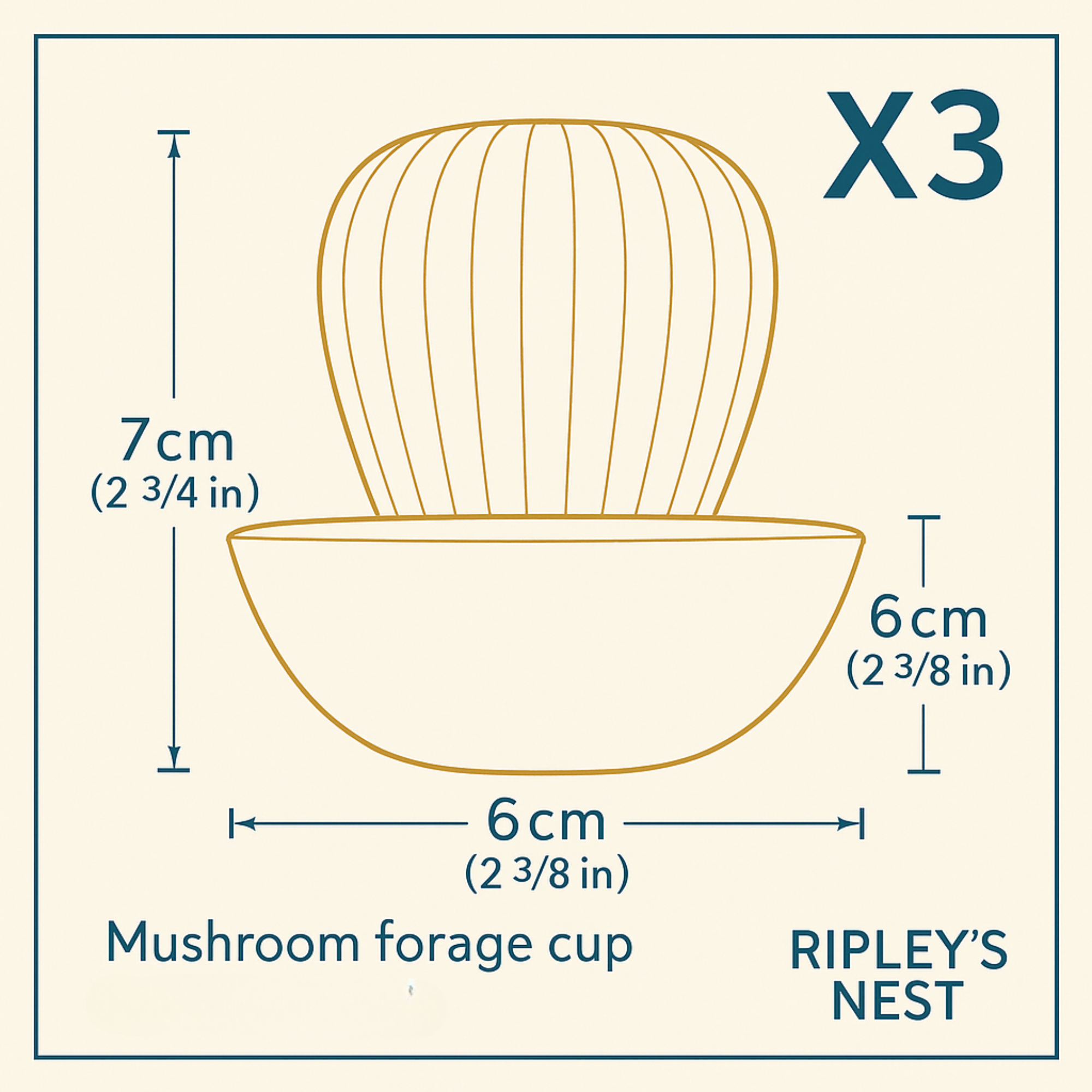 Mushroom Rat Foraging Toy Cups