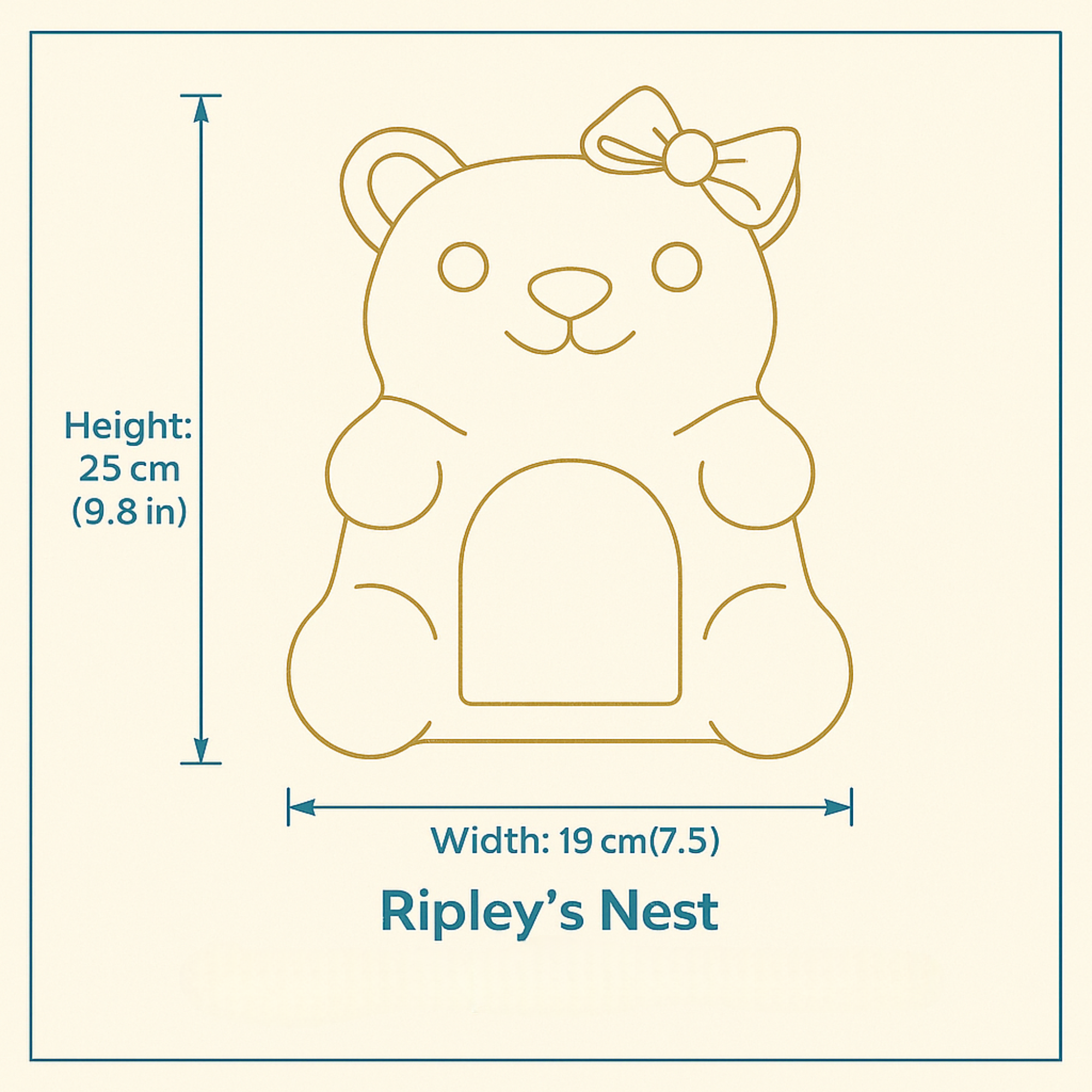 Cute Sweet Bear Rat Hide & Bed