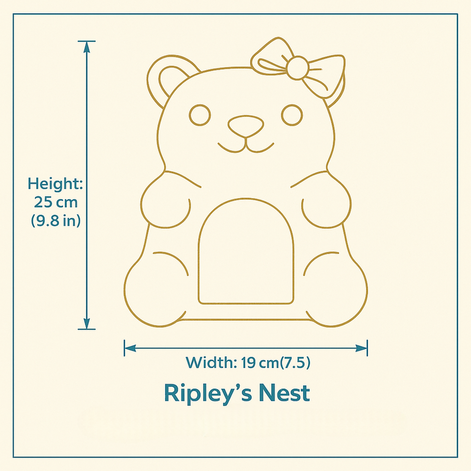 Cute Sweet Bear Rat Hide & Bed side profile view