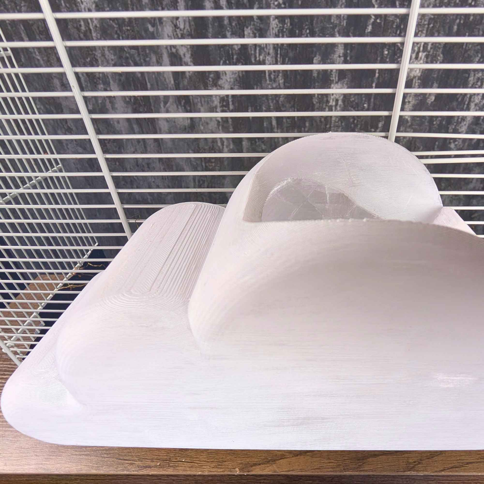 Cloud Rat Shelves & Hideaway scale comparison in room setting