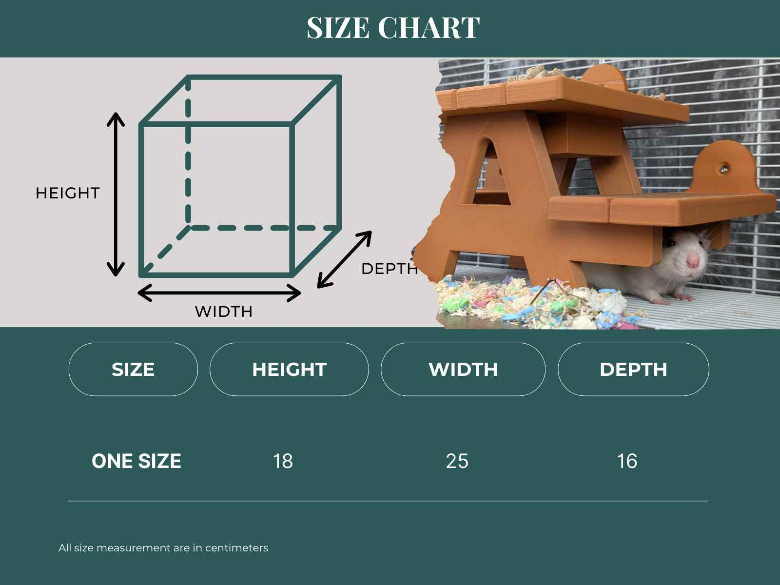 Rat Picnic Bench Food Bowl