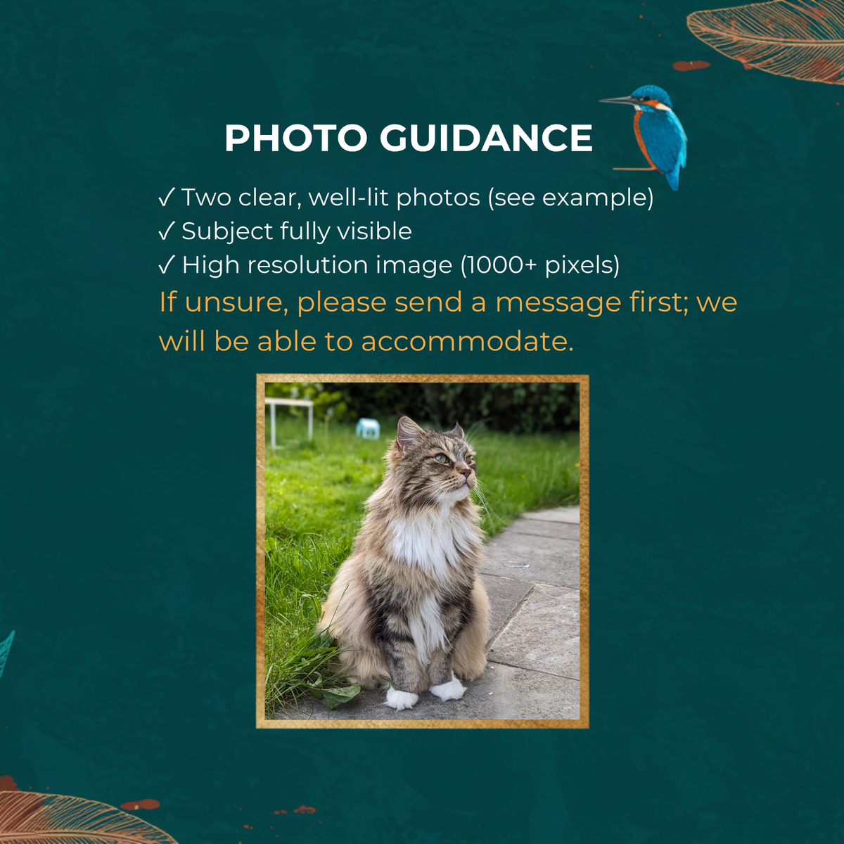 Custom Pet Bust additional angle showing colour accuracy