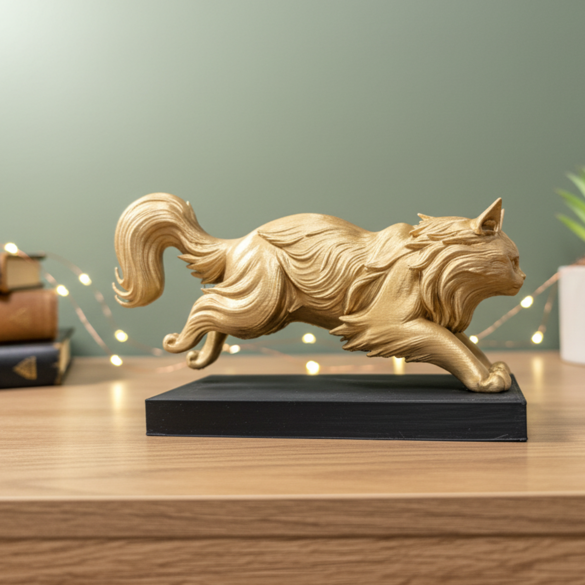 Custom Dynamic Pet Statue with Engraved Base