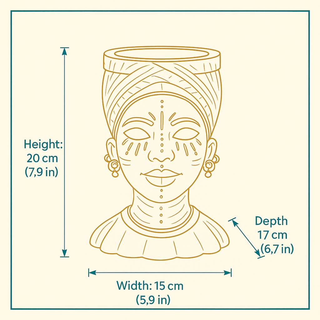 Woman Head Planter UK Made