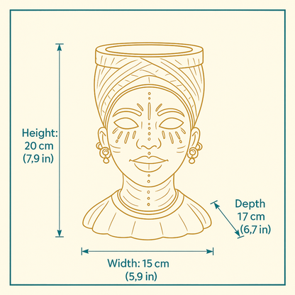 Woman Head Planter UK Made