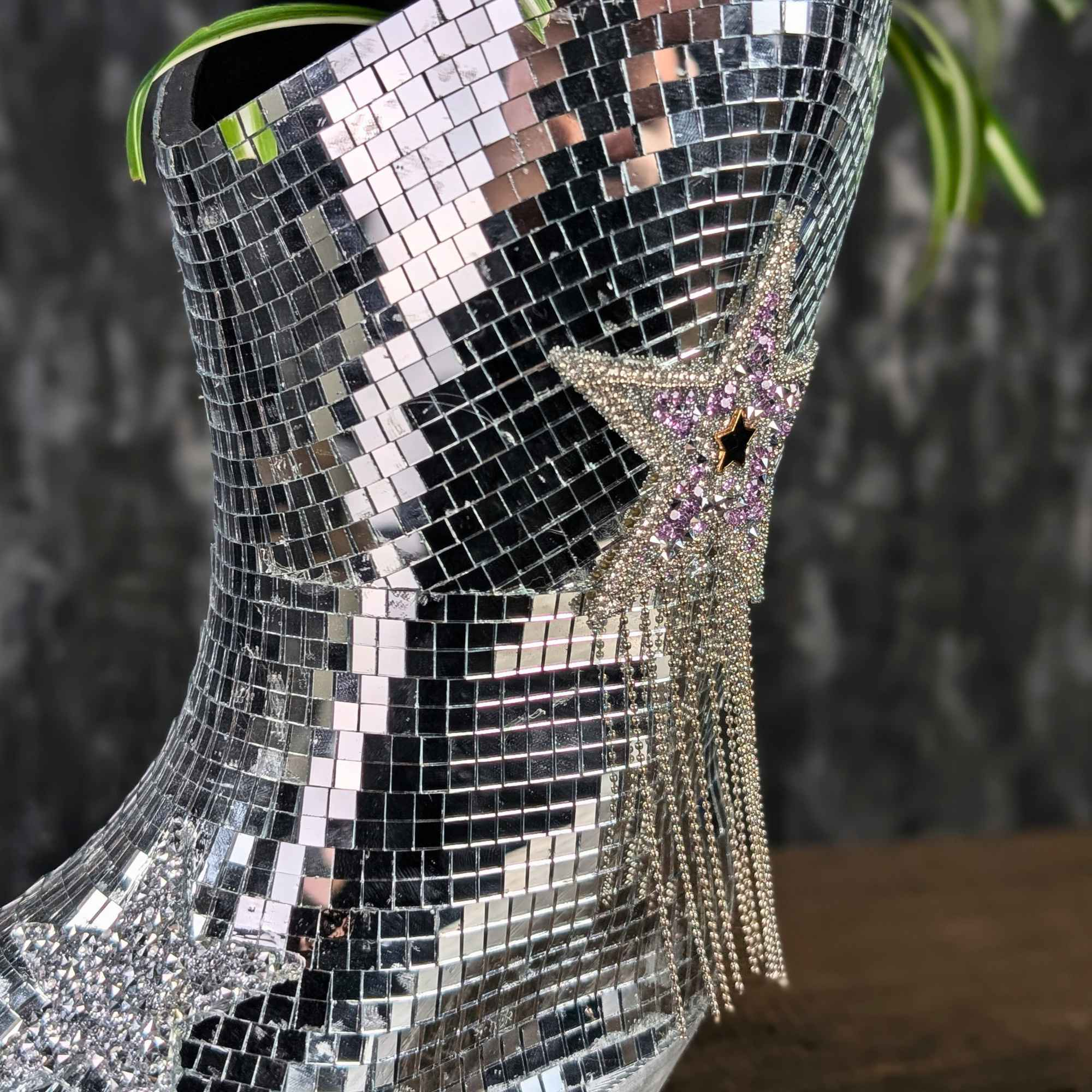 Disco Cowboy Flower Vase