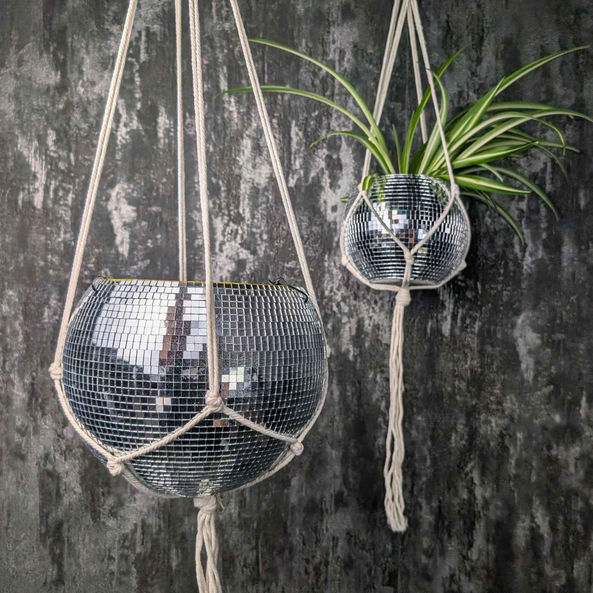 Disco Ball Hanging Planter