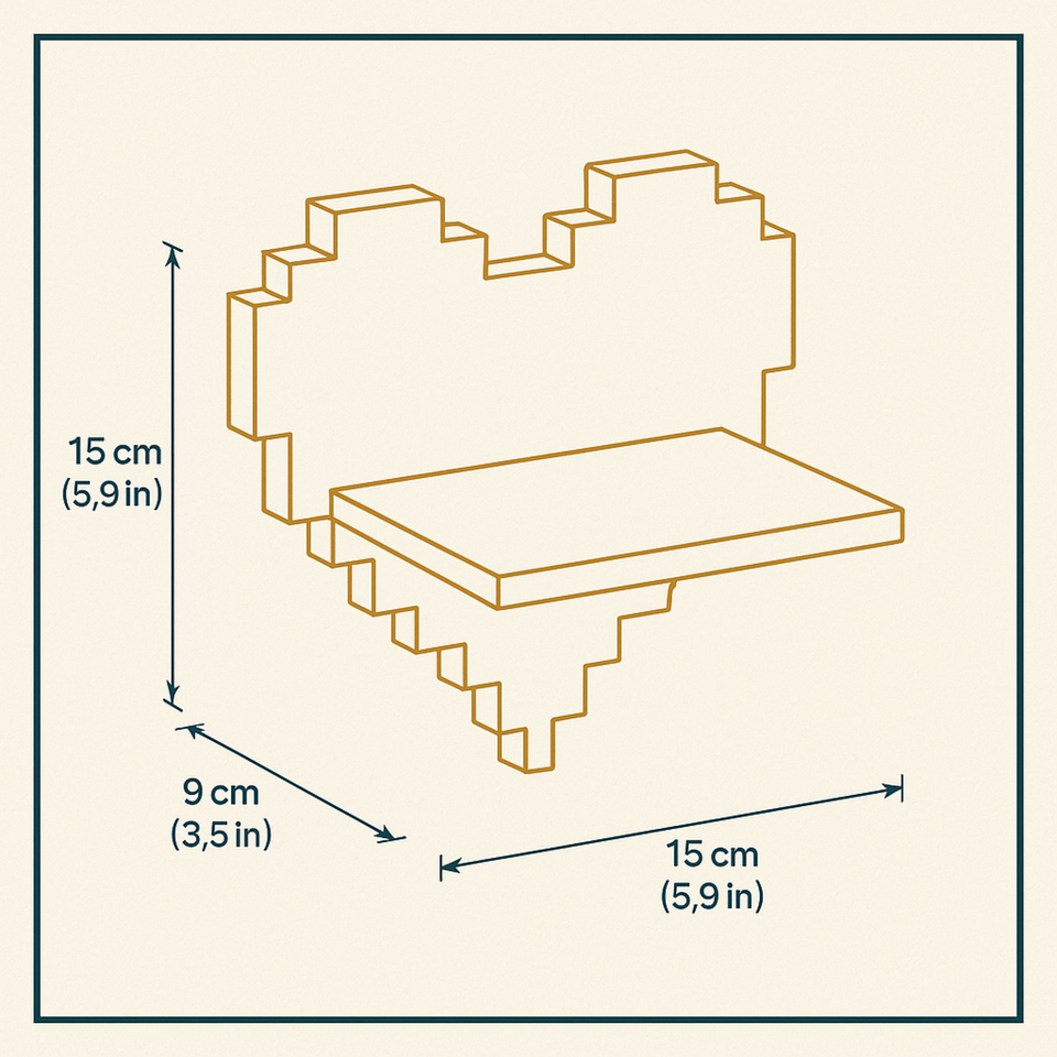 Pixel Heart Rat Cage Shelves close-up of shelf surface