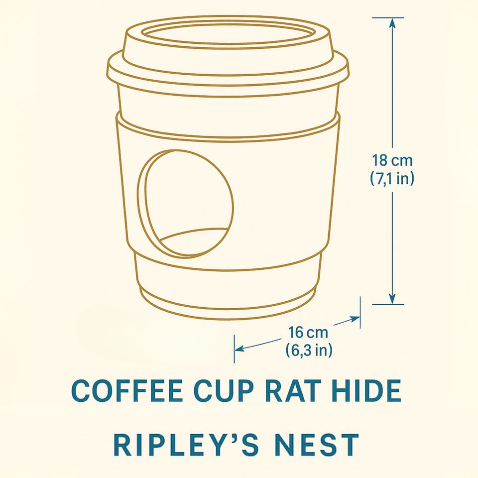 Rat Hide Coffee Cup additional angle showing colour accuracy
