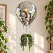 Mirror hot-air-balloon planter