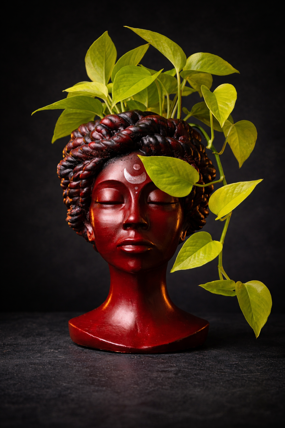 Blood Moon goddess bust planter — image 11