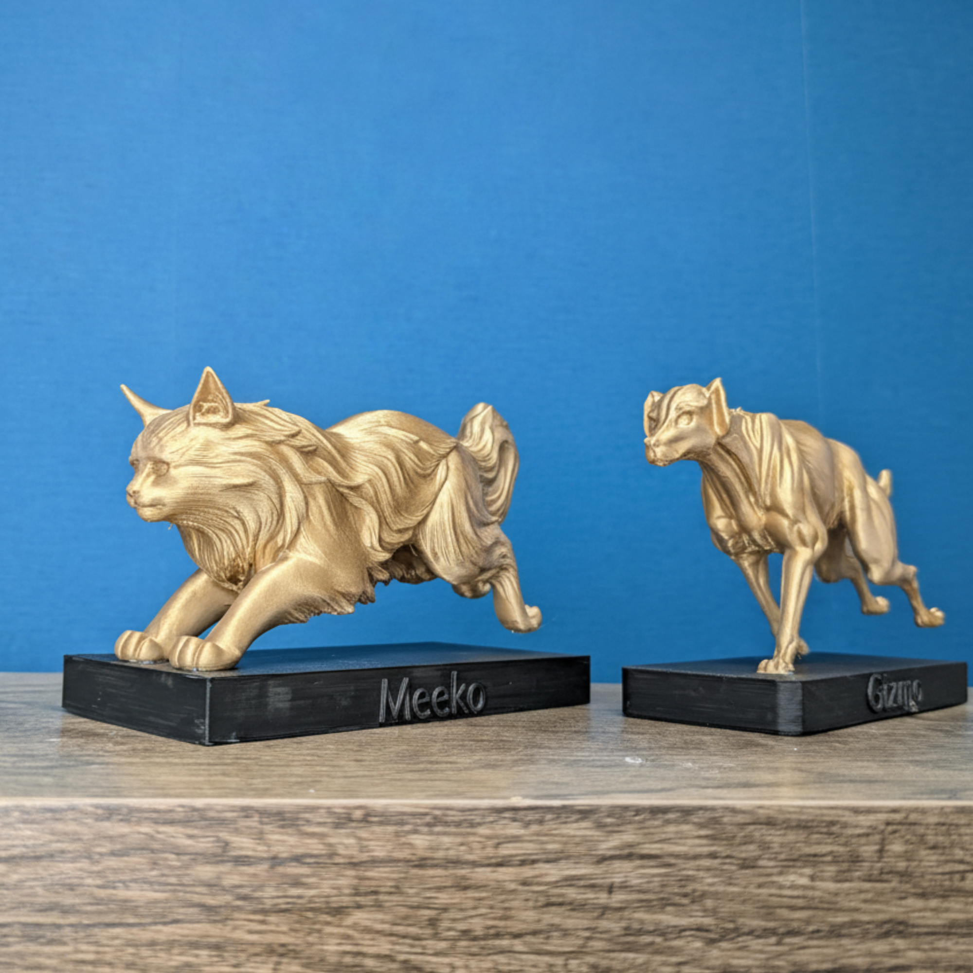 Custom Dynamic Pet Statue with Engraved Base