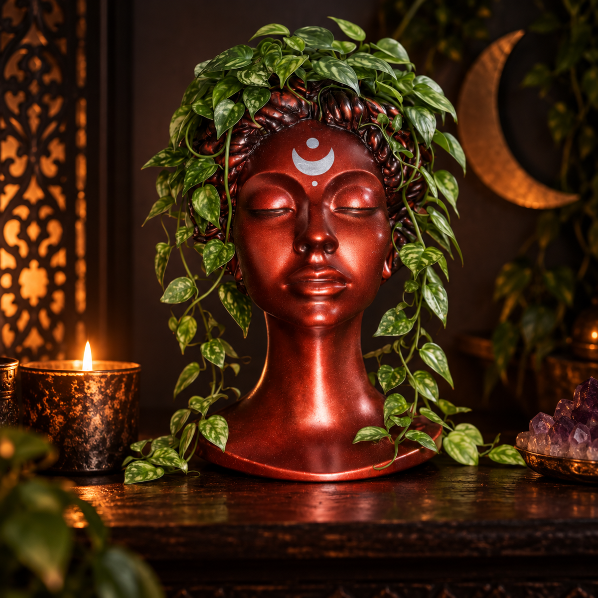 Blood Moon goddess planter