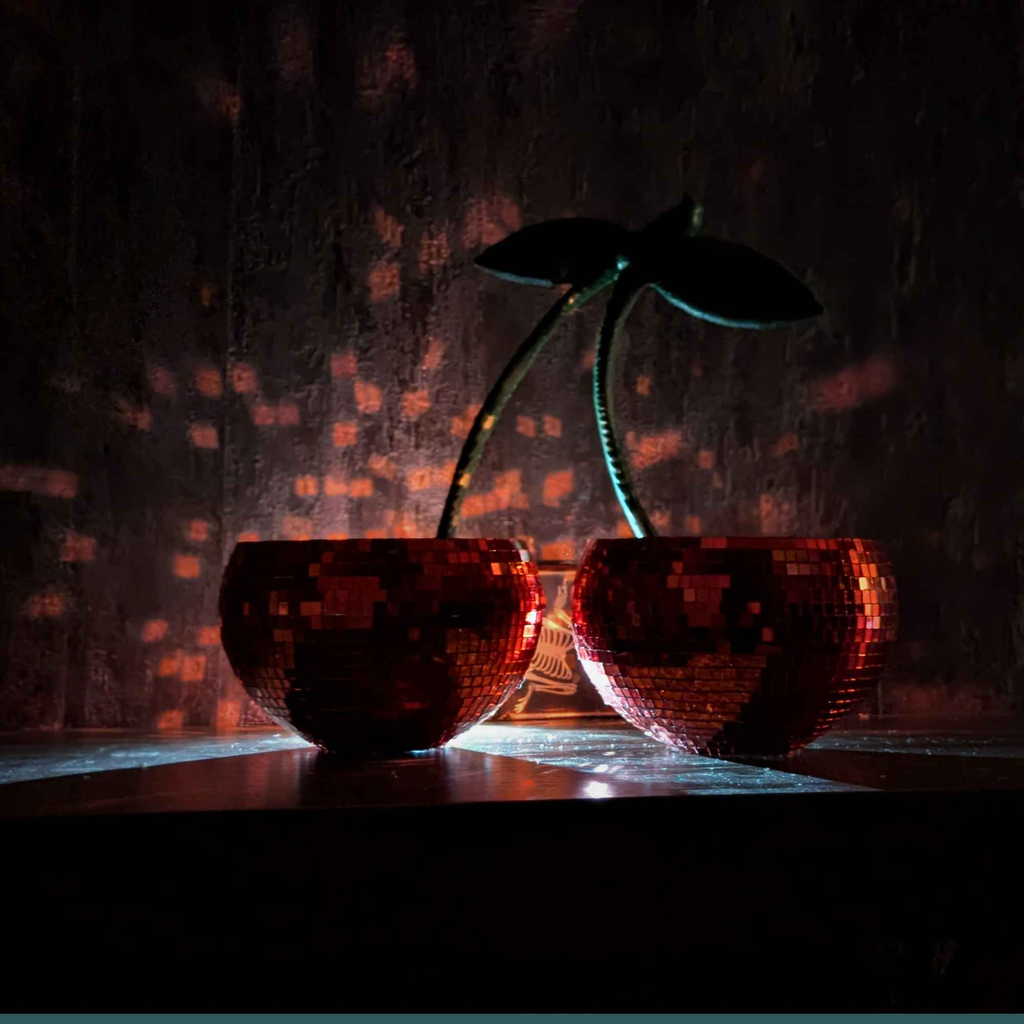 Cherry Disco Ball Planter