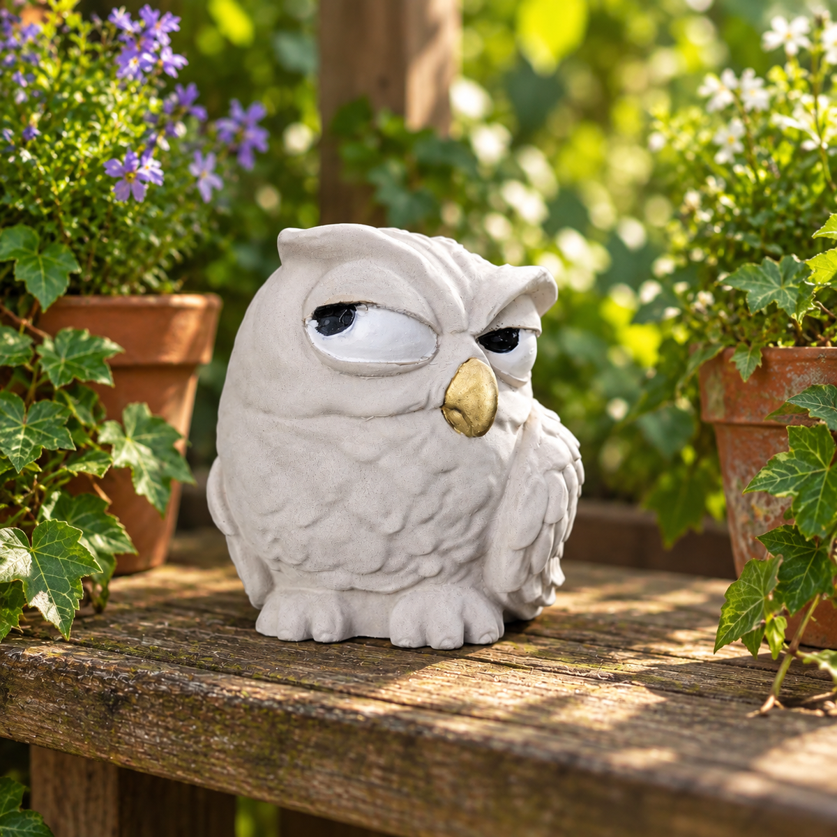 Gold-beaked owl ornament