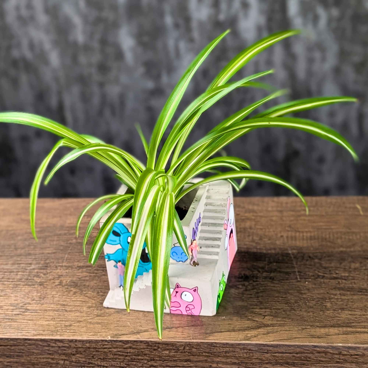 Custom Graffiti Building Planter