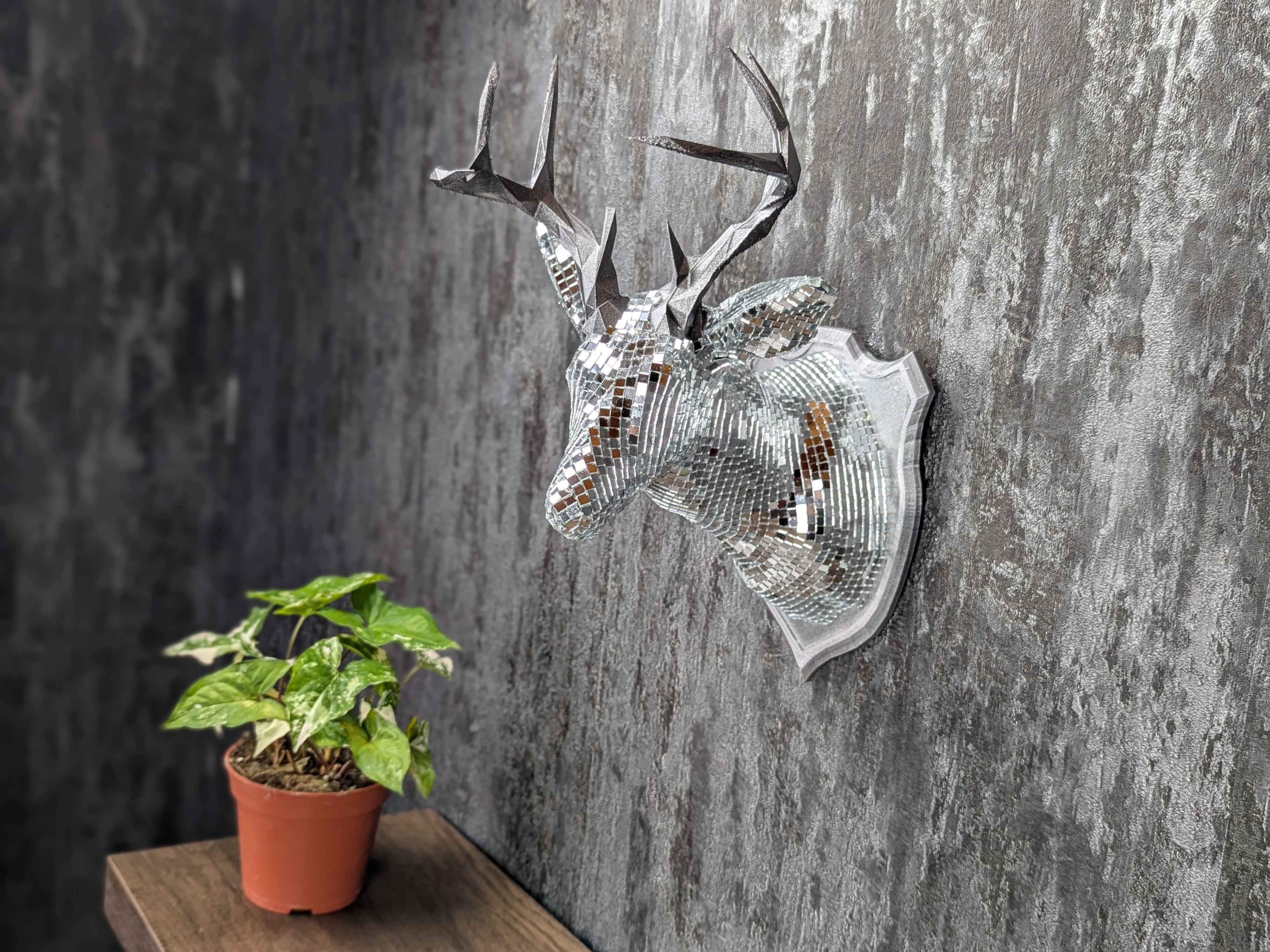 Starlight Stag Mirror Bust