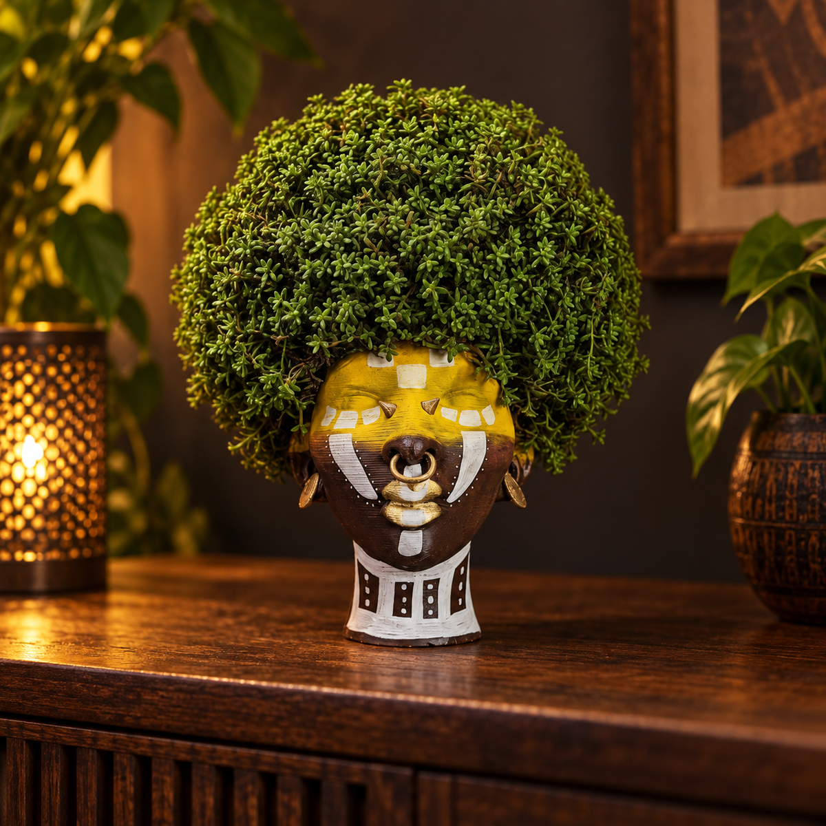 Ashanti Warrior head planter
