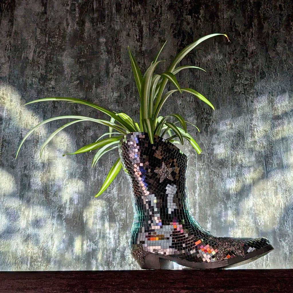Disco Cowboy Flower Vase