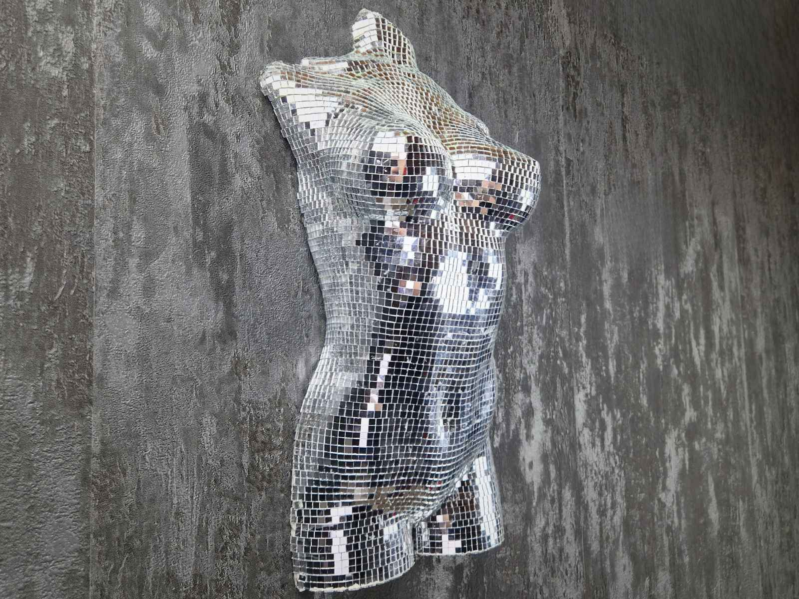 Female Body Mirror Ball Wall Art