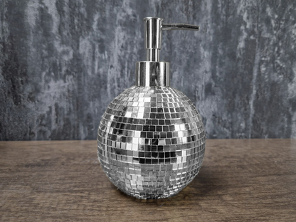 Stunning Disco Ball Soap Dispenser - Mirror Ball Ornament Soap Pump - Hand Soap Gift - Dish Soap Retro Vibe For Mom