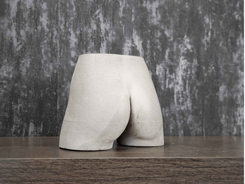 Cheeky Bum Cast Stone Planter — angle view — Ripleys Nest