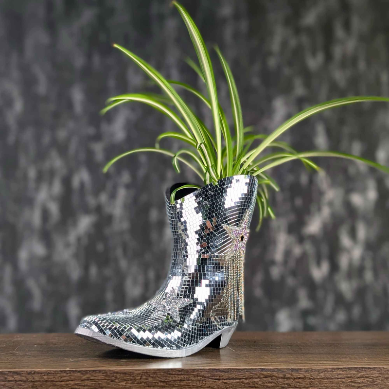 Disco Cowboy Flower Vase