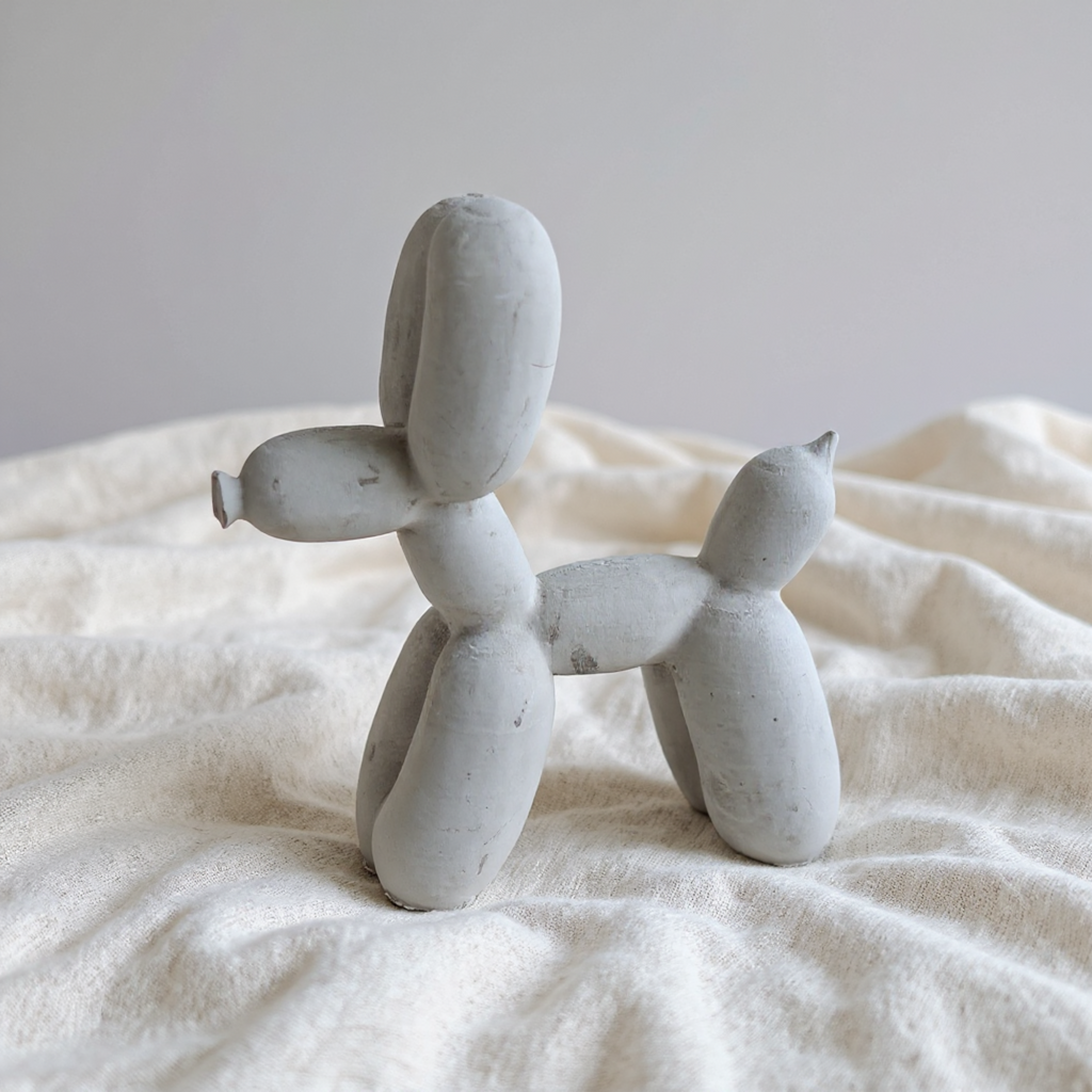 Stone Balloon Dog Sculpture | Modern Art Dog Statue