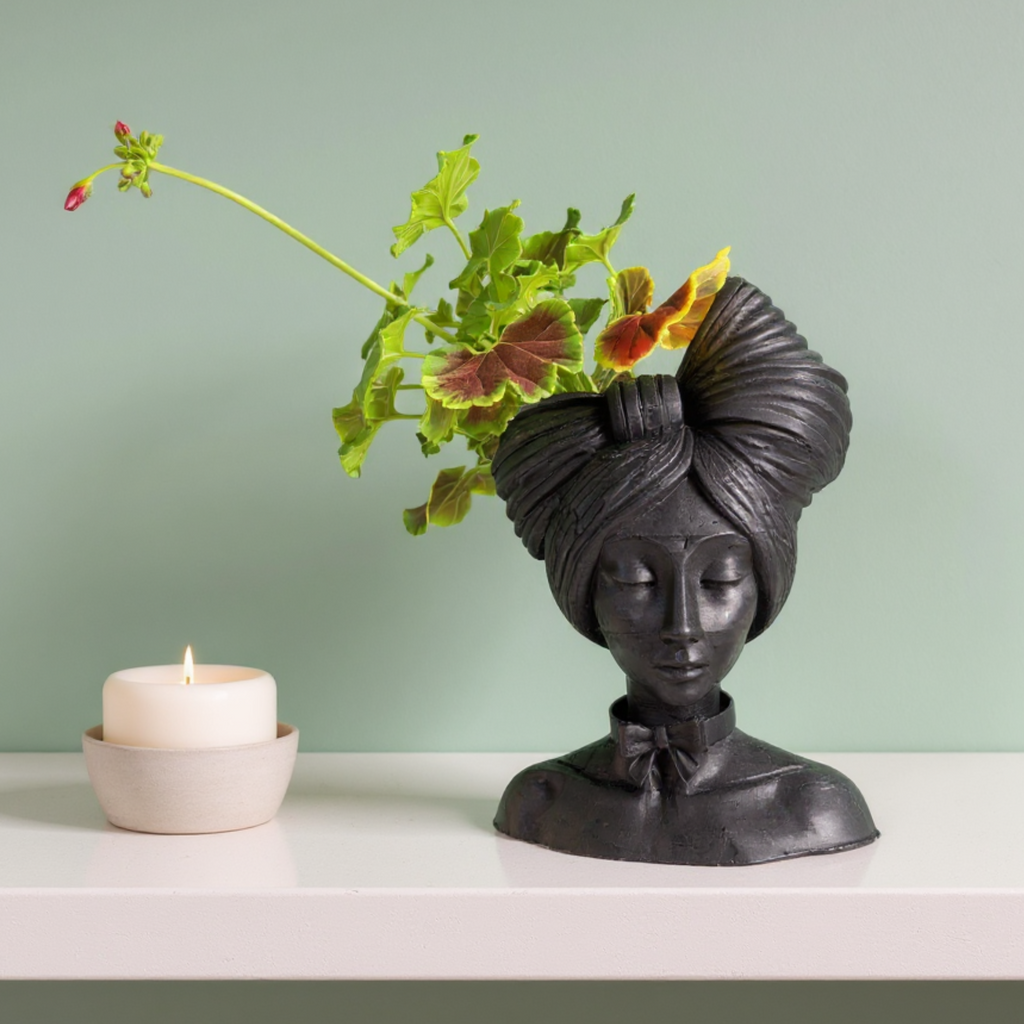 Laila Head Planter & Body Vase | Modern Concrete Sculpture