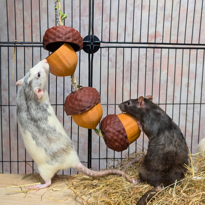 Cute Rat Toy Foraging Garland - handmade foraging enrichment toy | Ripleys Nest