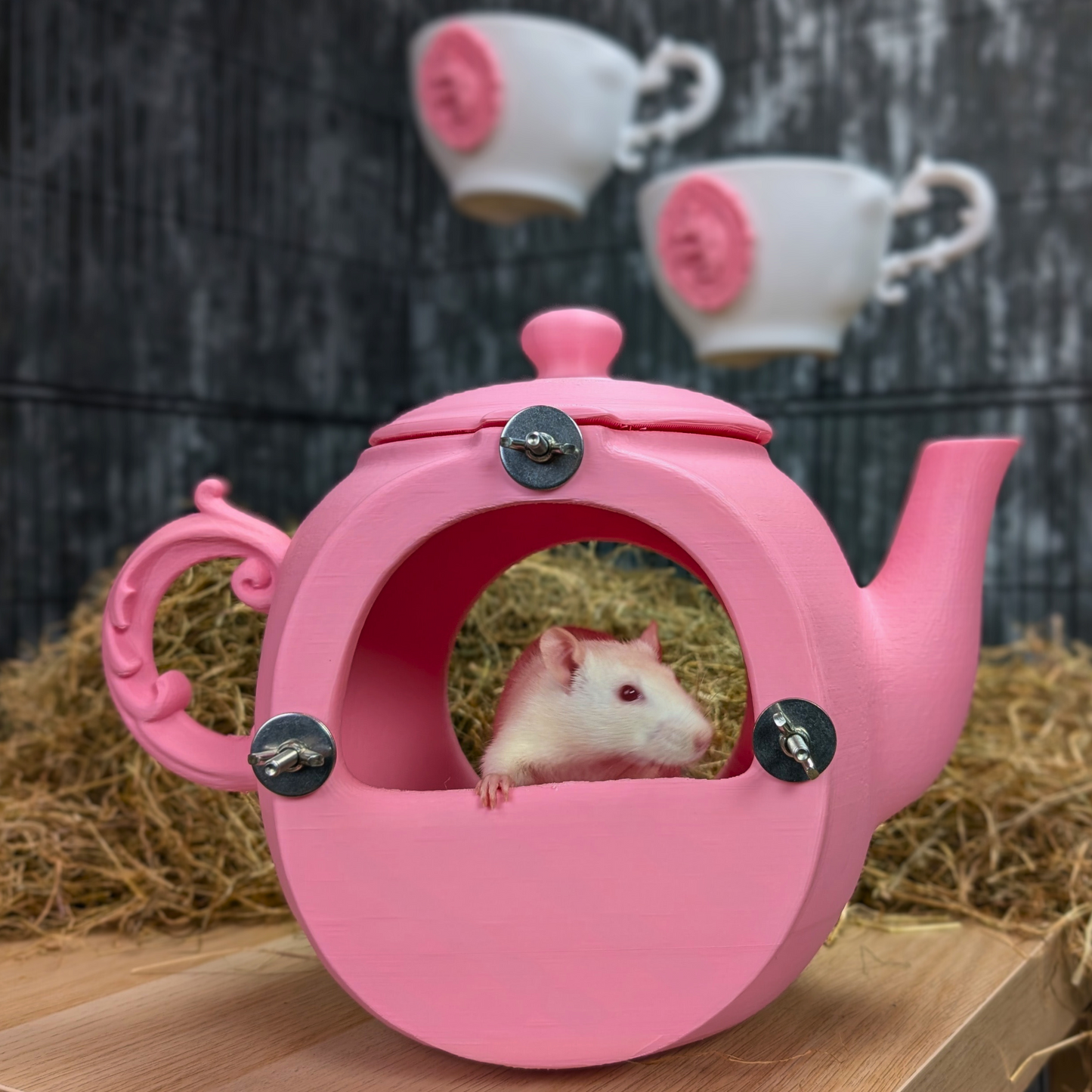 Teapot Rat Hide & Shelf Set