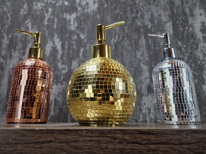 Stunning Disco Ball Soap Dispenser - Mirror Ball Ornament Soap Pump - Hand Soap Gift - Dish Soap Retro Vibe For Mom