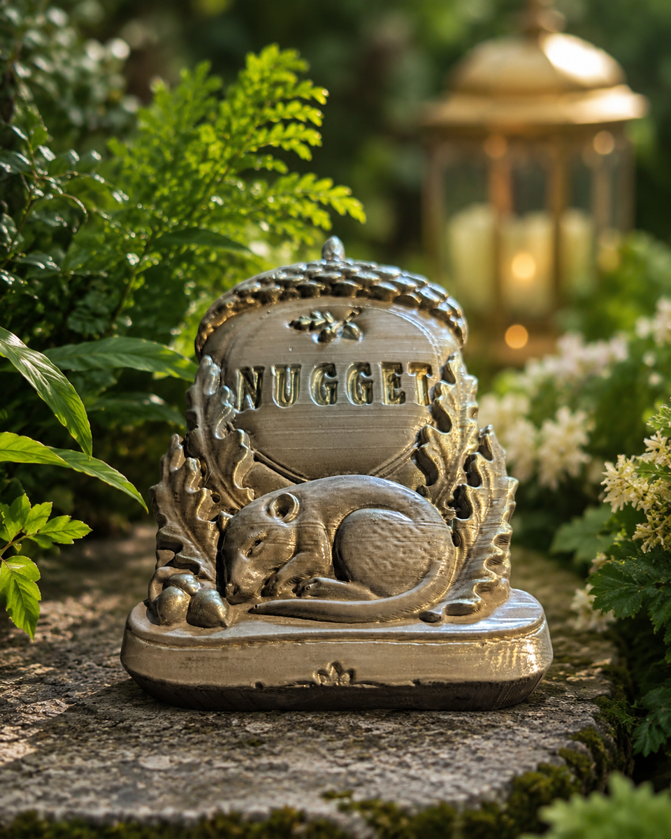 Personalised acorn grave marker, product photo 2