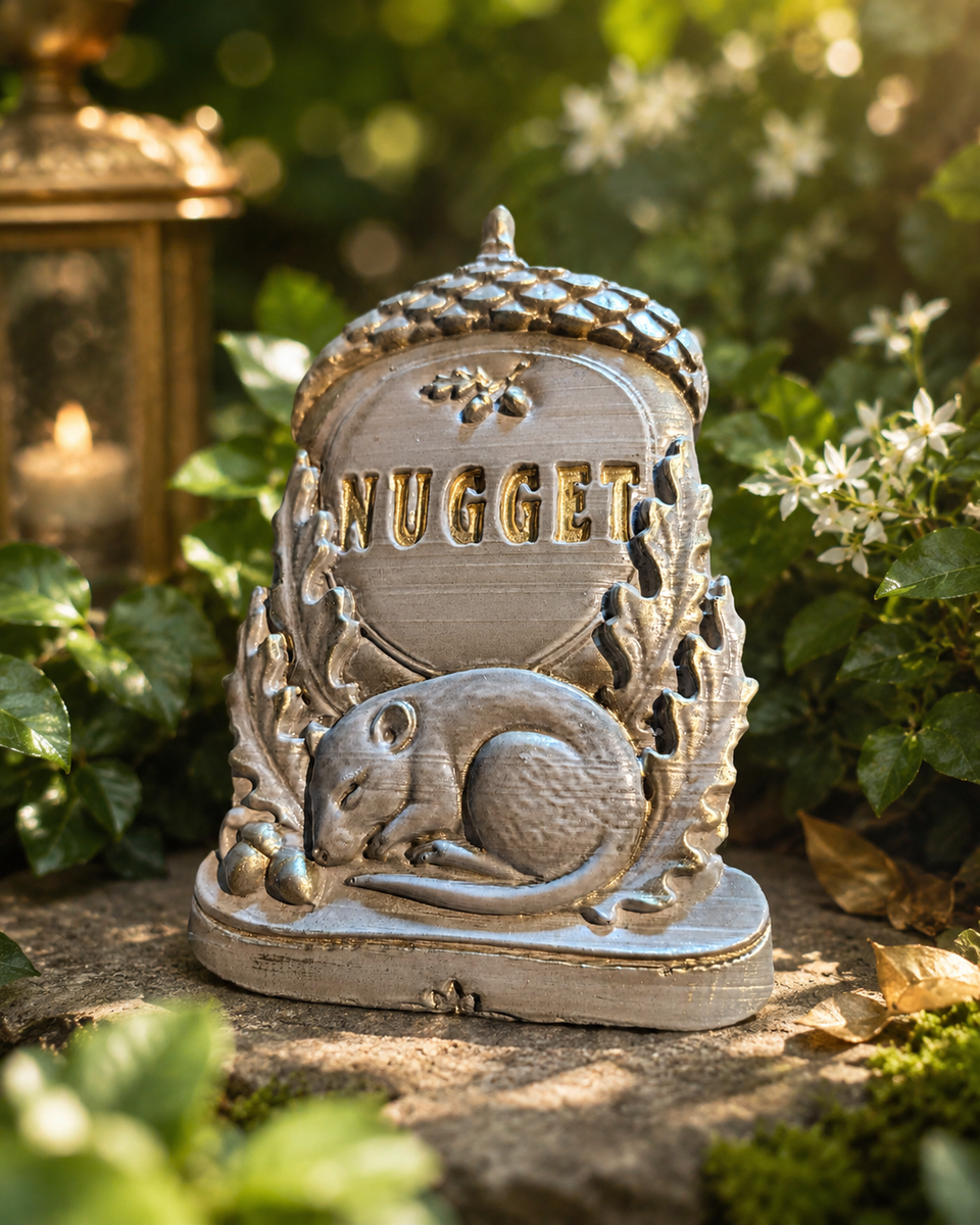 Personalised acorn grave marker, product photo 3