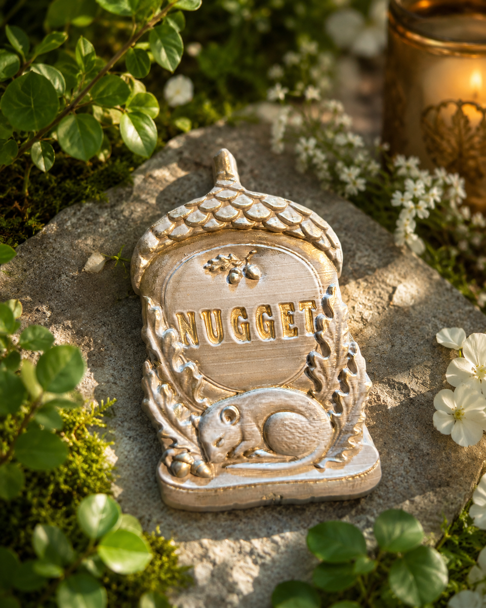 Personalised acorn grave marker, product photo 5