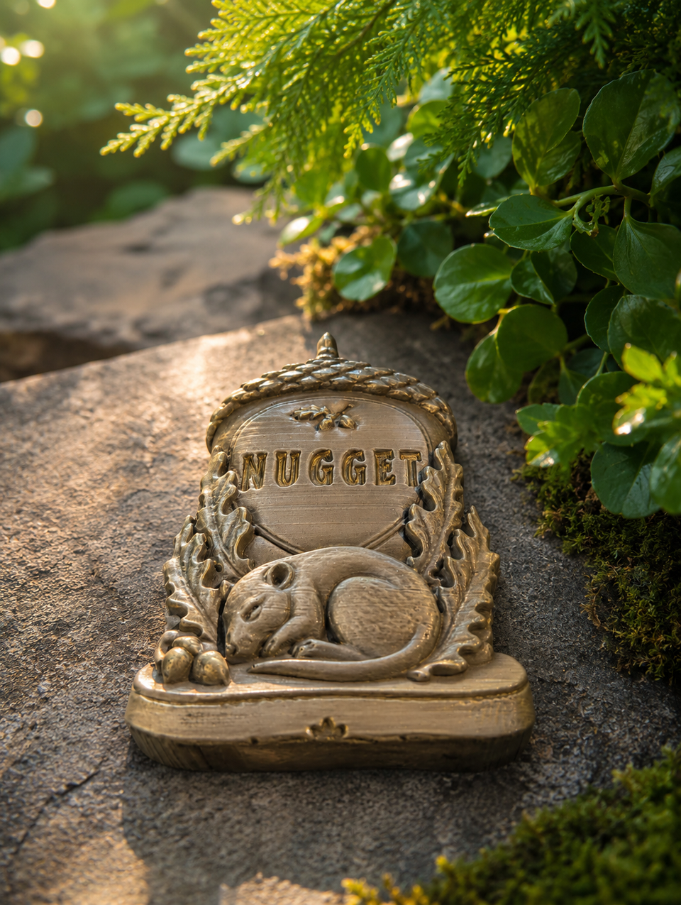 Personalised acorn grave marker, product photo 6