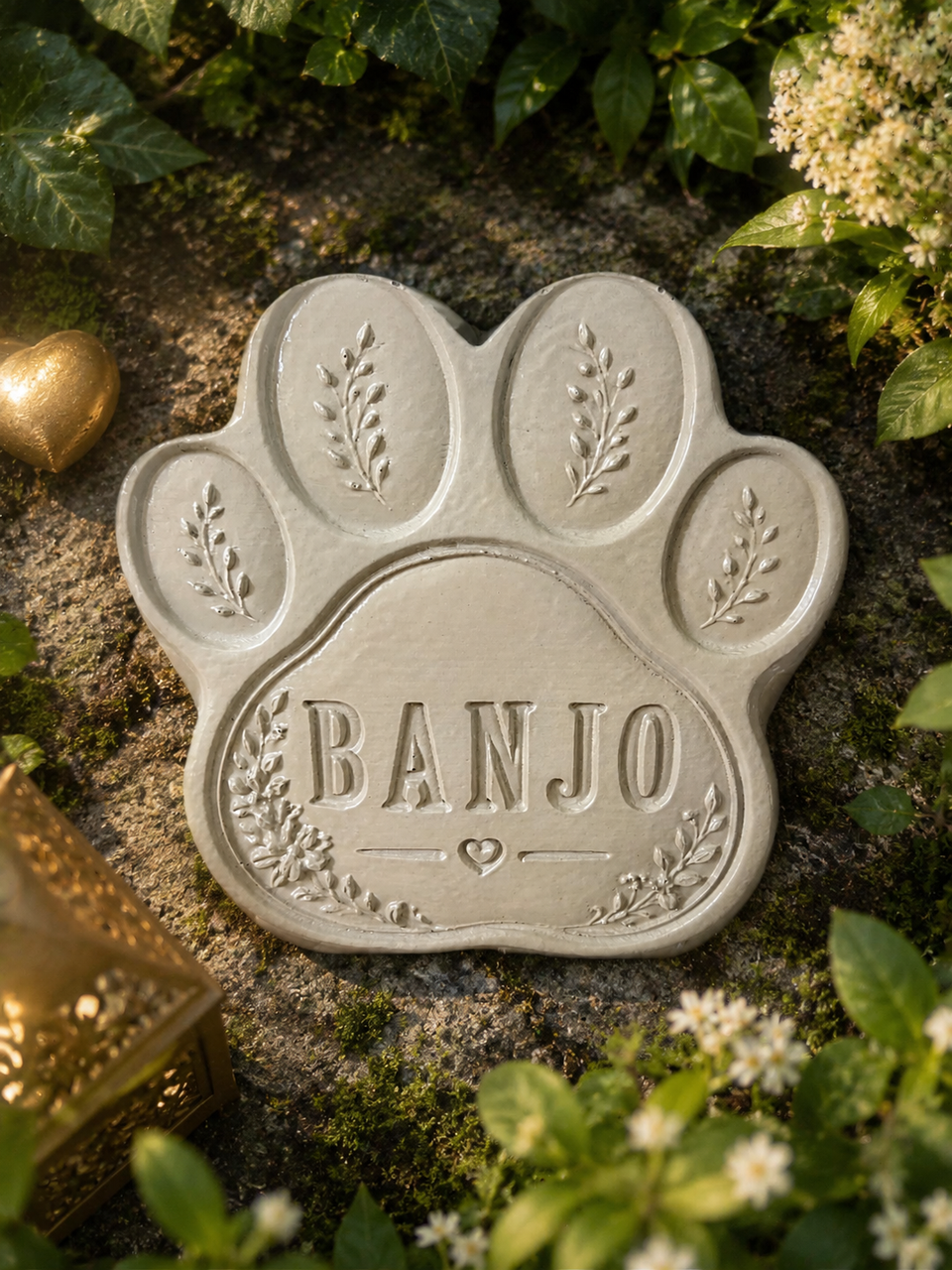 Personalised paw grave marker, product photo 6