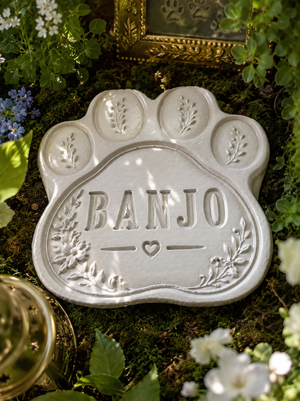 Personalised paw grave marker, product photo 8