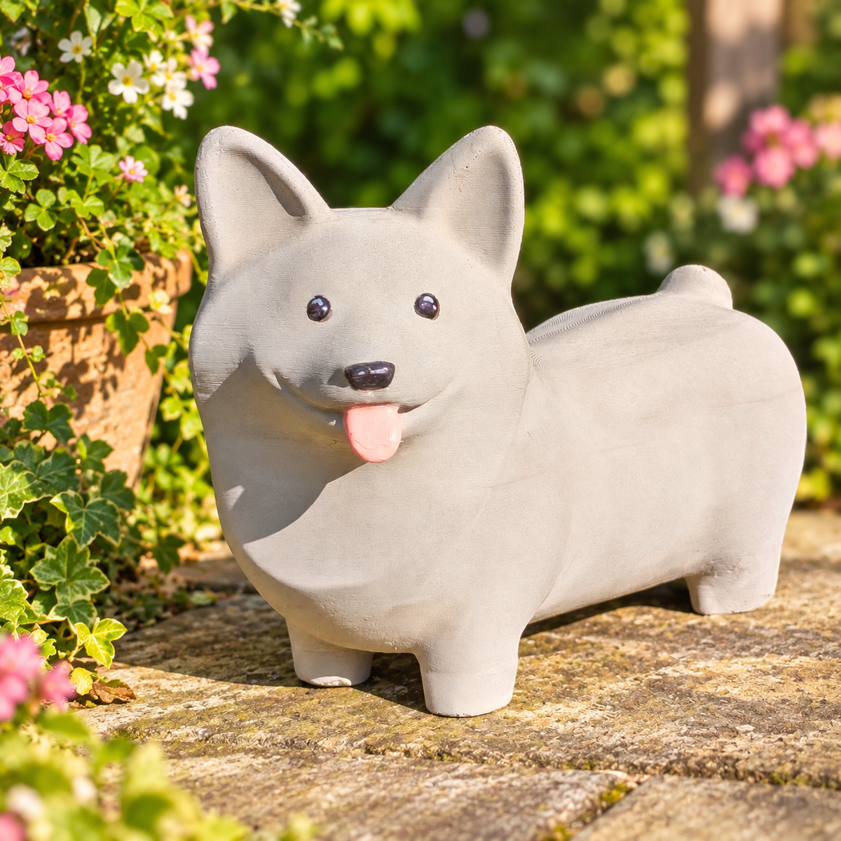 Corgi garden ornament
