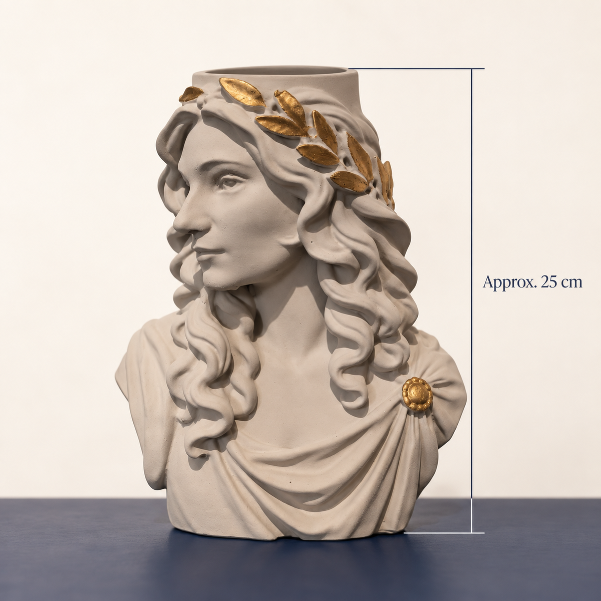 Custom portrait planter approximately 25 cm tall