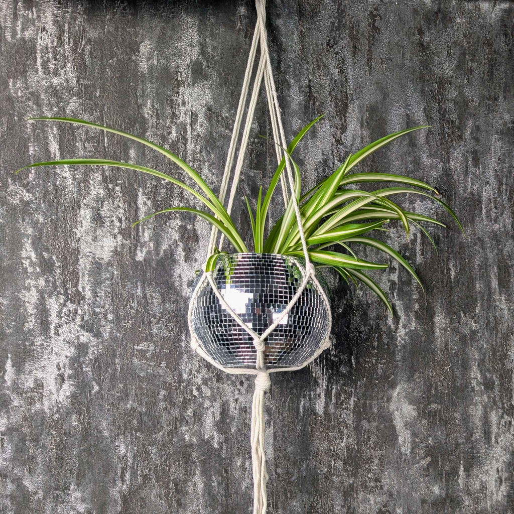 Disco Ball Hanging Planter