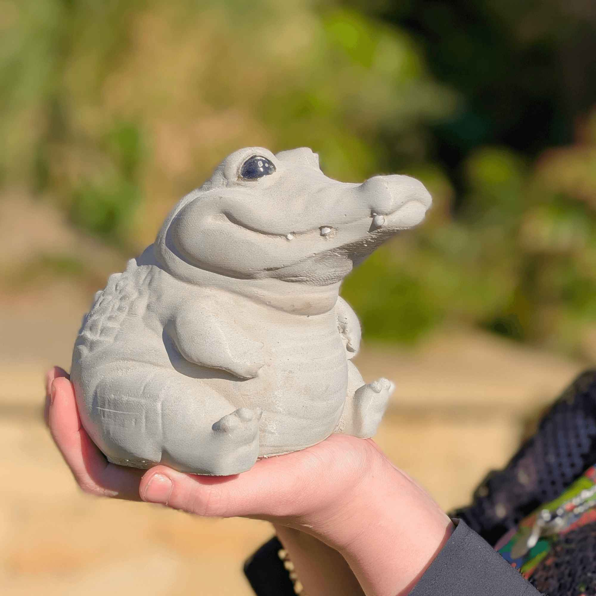 Cheeky Crocodile Concrete Sculpture