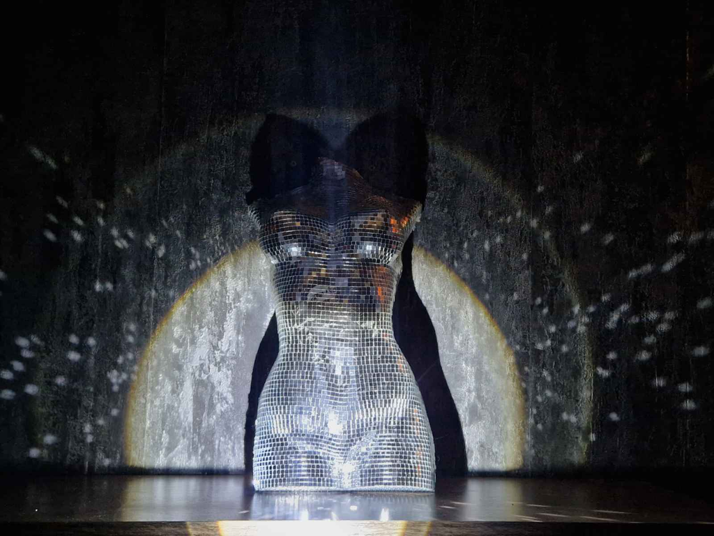 Female Body Mirror Ball Wall Art