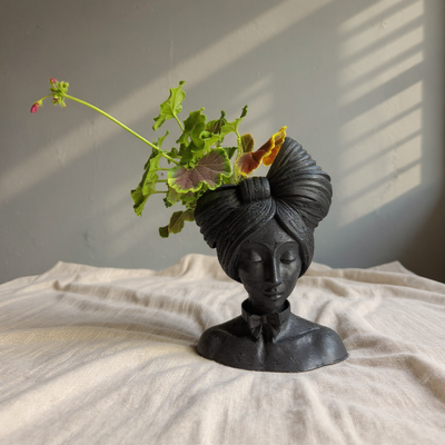 Laila Head Planter & Body Vase | Modern Concrete Sculpture