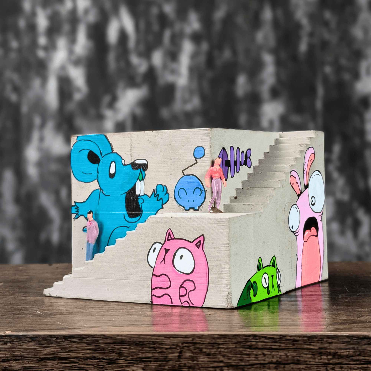 Custom Graffiti Building Planter