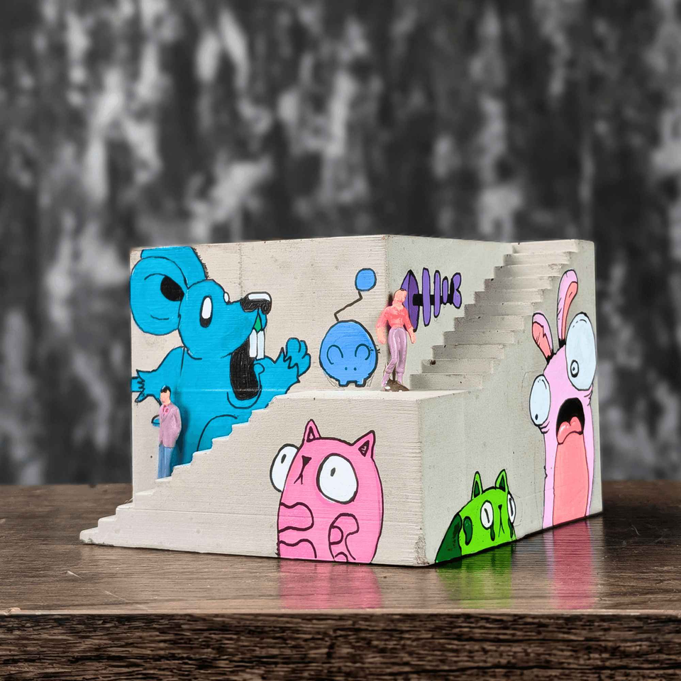 Custom Graffiti Building Planter