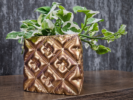 Gold Quilt Planter