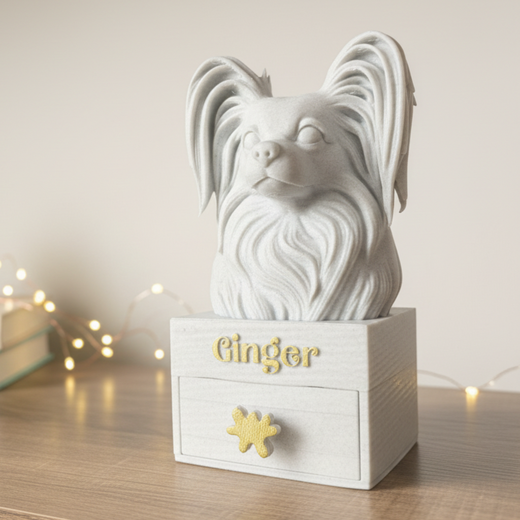 Custom Pet Bust Keepsake Box