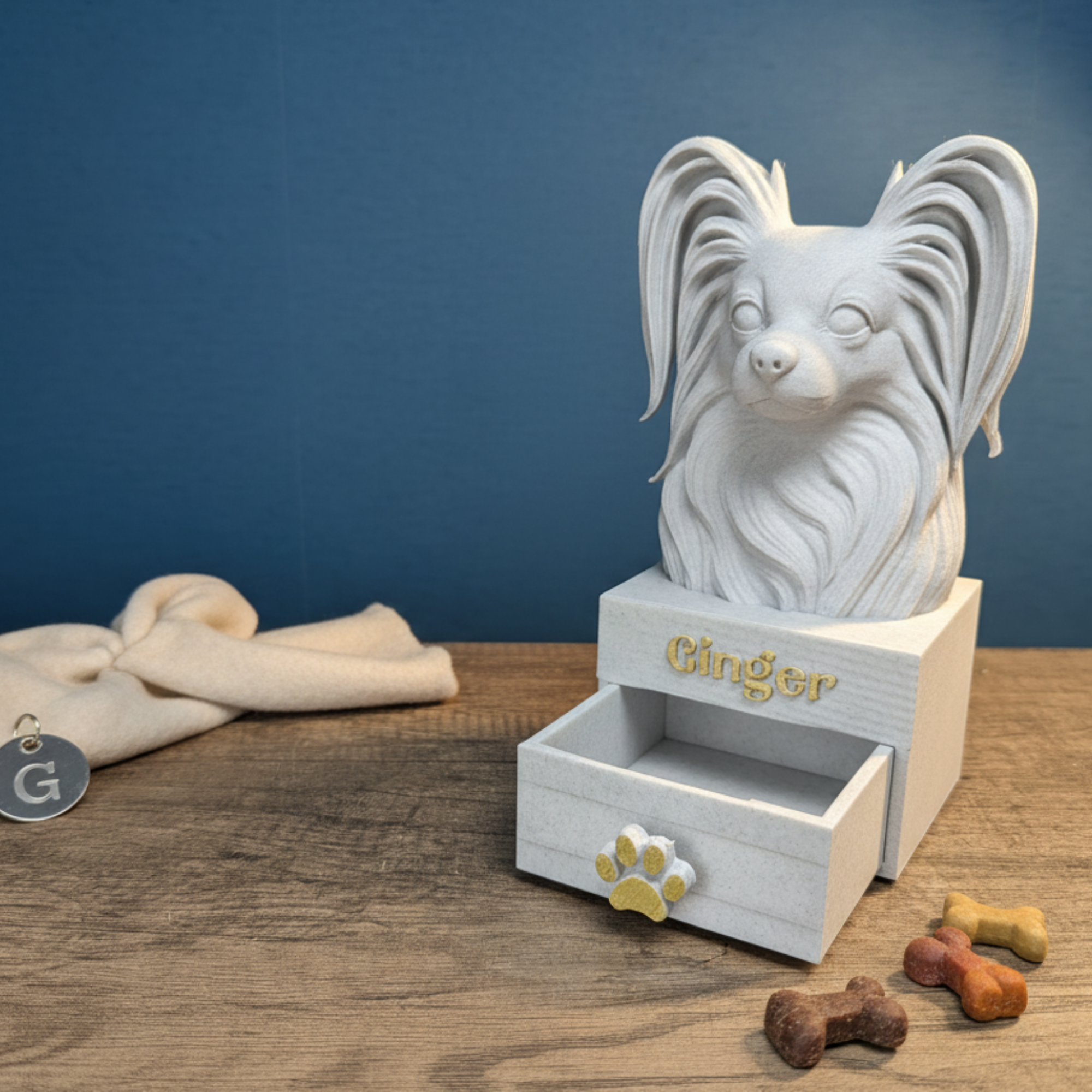 Custom Pet Bust Keepsake Box